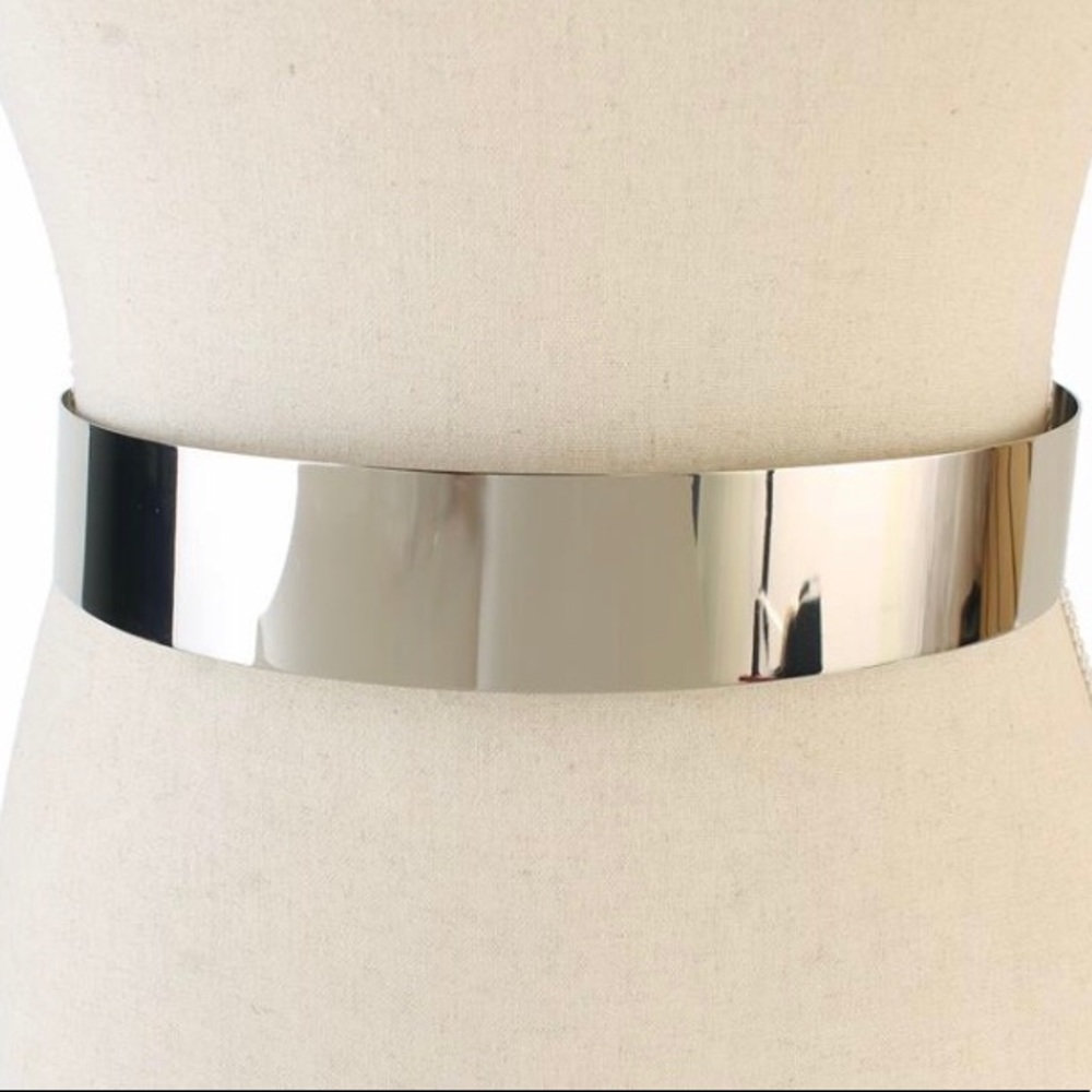 SILVER METAL WAIST BELT